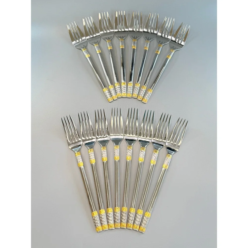Wallace Silversmiths Aegean Weave Flatware 45 PCS Set Good Vintage Silverplate